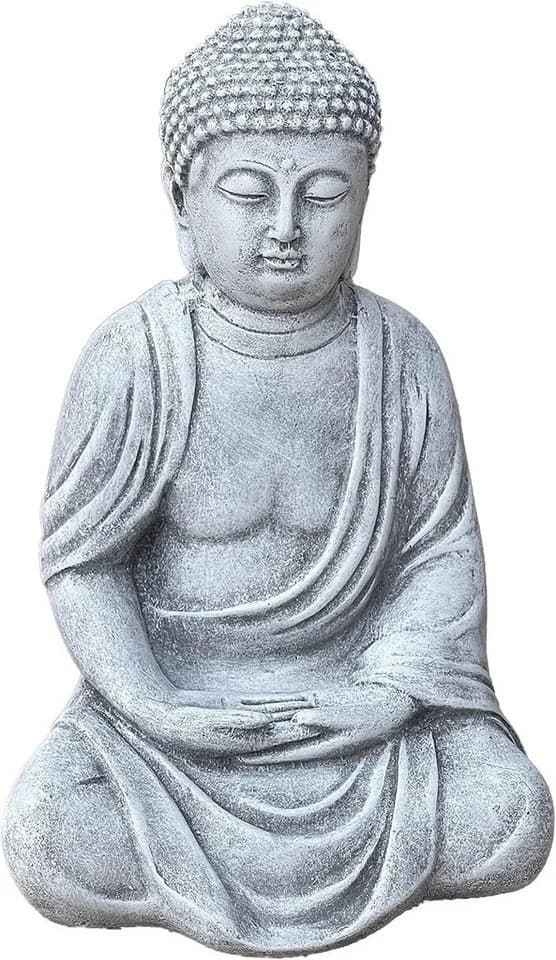 Stone and Style Frostfeste Steinfigur sitzender Buddha Shiva Grau - Bild 2
