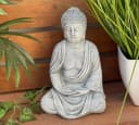 Stone and Style Frostfeste Steinfigur sitzender Buddha Shiva Grau Bild 3