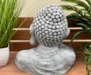 Stone and Style Gartenfigur Frostfeste Steinfigur Buddha Shiva Büste XL Grau Bild 4