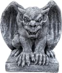 Stone and Style Gartenfigur Frostfeste Steinfigur Gargoyle auf Sockel Grau Bild 2