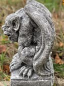 Stone and Style Gartenfigur Frostfeste Steinfigur Gargoyle auf Sockel Grau Bild 4