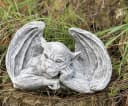 Stone and Style Gartenfigur Frostfeste Steinfigur Gargoyle Denker Grau Bild 3