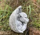 Stone and Style Gartenfigur Frostfeste Steinfigur Gargoyle Denker Grau Bild 5