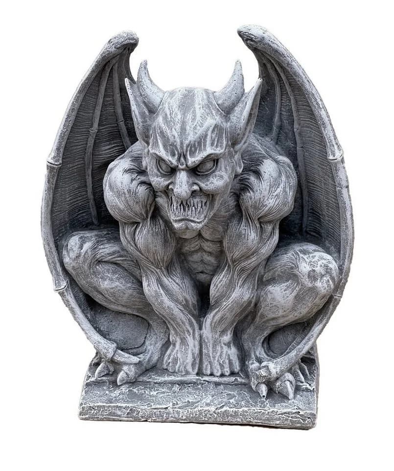 Stone and Style Gartenfigur Frostfeste Steinfigur Gargoyle Grau - Bild 2