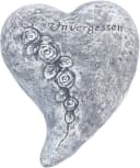 Stone and Style Gartenfigur Frostfester Grabschmuck Herz Unvergessen Grau Bild 2