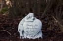 Stone and Style Frostfeste Steinfigur Hund "Danke für die schöne Zeit" Grau Bild 1