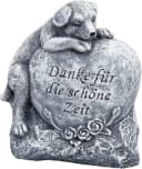 Stone and Style Frostfeste Steinfigur Hund "Danke für die schöne Zeit" Grau Bild 2