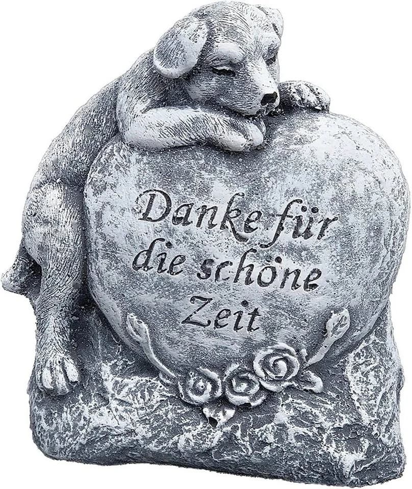 Stone and Style Frostfeste Steinfigur Hund "Danke für die schöne Zeit" Grau - Bild 2
