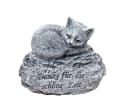 Stone and Style Katzenfigur Grau Frostfest Steinguss Grabschmuck Bild 2
