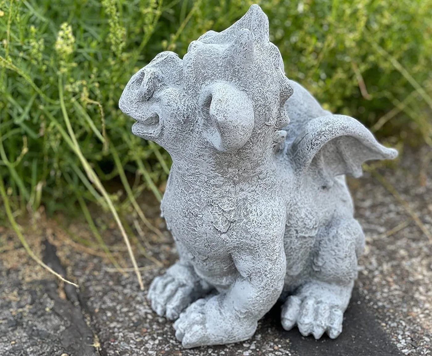 Stone and Style Gartenfigur Drache Cristiano Frostfest Steinfigur Grau - Bild 3