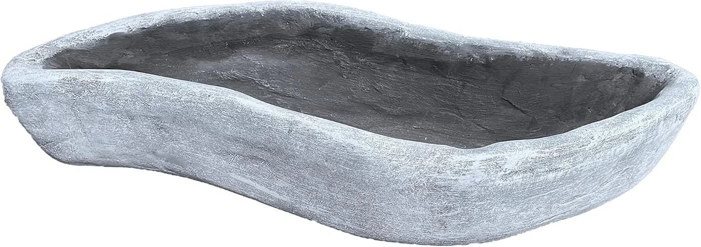Stone and Style Pflanzschale Welle groß Grau Steinguss - Bild 2
