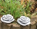 Stone and Style Gartenfigur Frostfeste Steinblüten 2er-Set Grau Bild 1