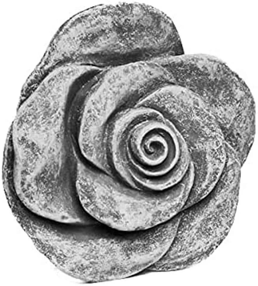 Stone and Style Gartenfigur Frostfeste große Steinblüte Rosenblüte Grau - Bild 2