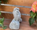 Stone and Style Gartenfigur Frostfeste Steinfigur 3 Eulen auf Baumstamm Grau Bild 3