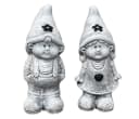 Stone and Style Gartenfigur Frostfeste Steinfiguren 2er-Set Wichtel Grau Bild 2