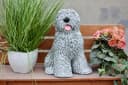 Stone and Style Gartenfigur Frostfeste Steinfigur Bobtail Grau Bild 1