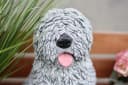 Stone and Style Gartenfigur Frostfeste Steinfigur Bobtail Grau Bild 3