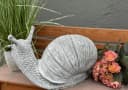 Stone and Style Gartenfigur Frostfeste Steinfigur Schnecke Grau Bild 3