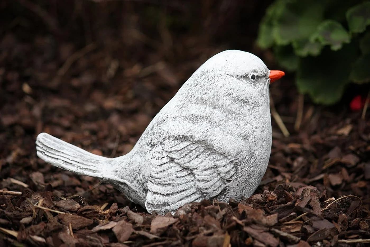 Stone and Style Gartenfigur Vogel Hansi Frostfest Grau