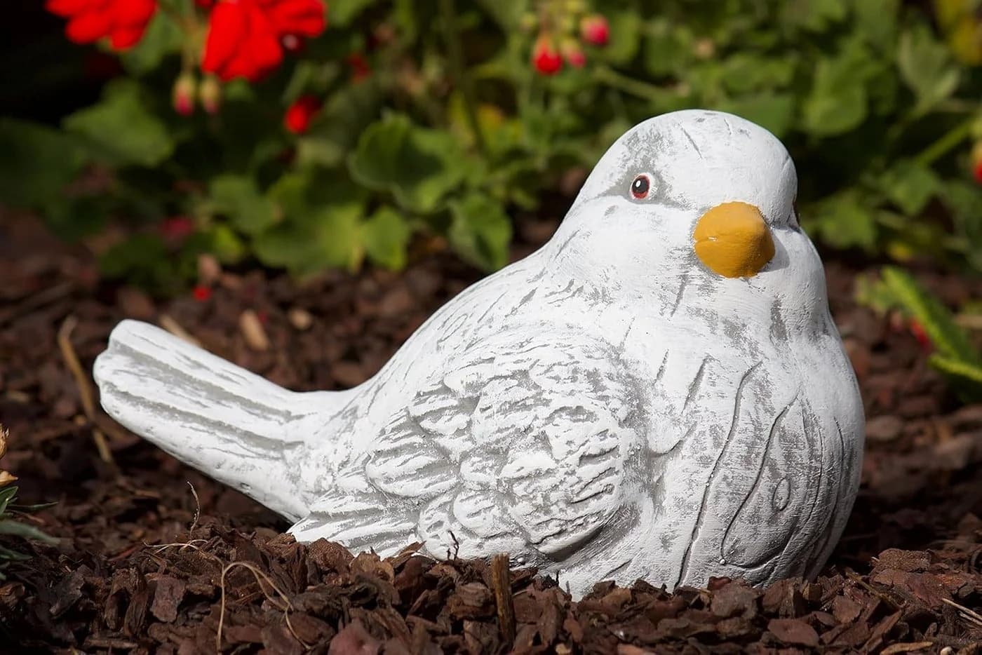 Stone and Style Gartenfigur Vogel Berta Grau Frostfest