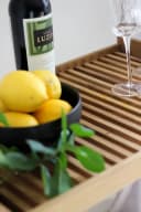 Yoli living GbR Tabletttisch Klapptisch mit Tablett Teak Bild 4