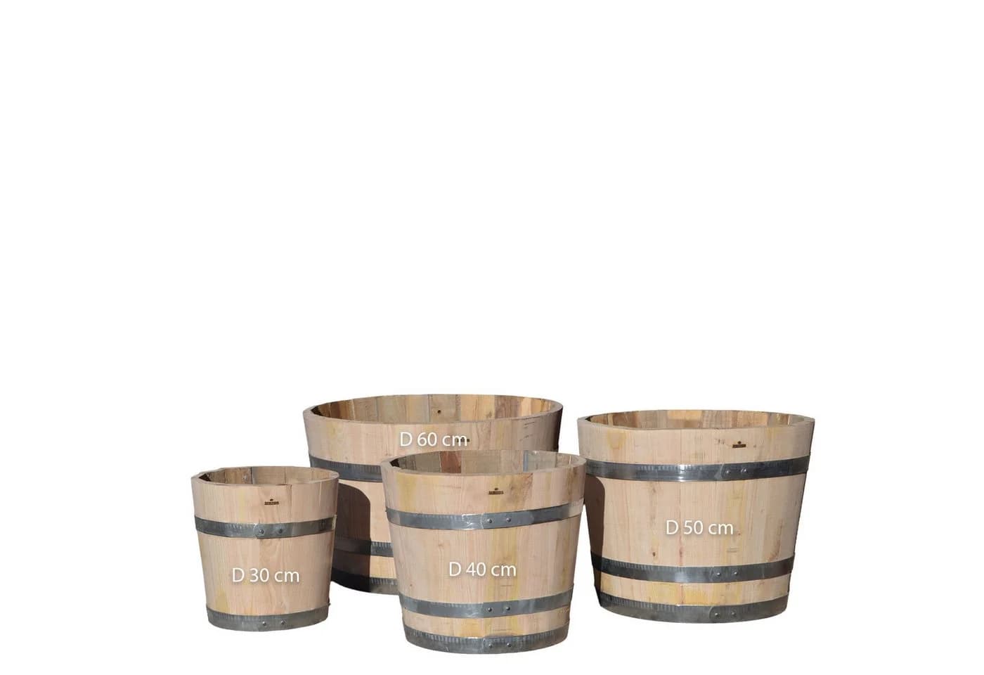 Temesso Pflanzkübel Kastanienholz Natur 30-60cm - Bild 3