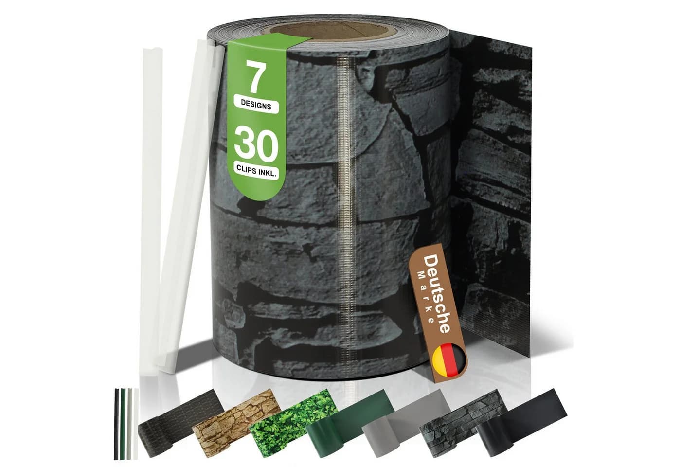 BooGardi Sichtschutzstreifen PVC Grau 4 Rollen 19x35m - Bild 2