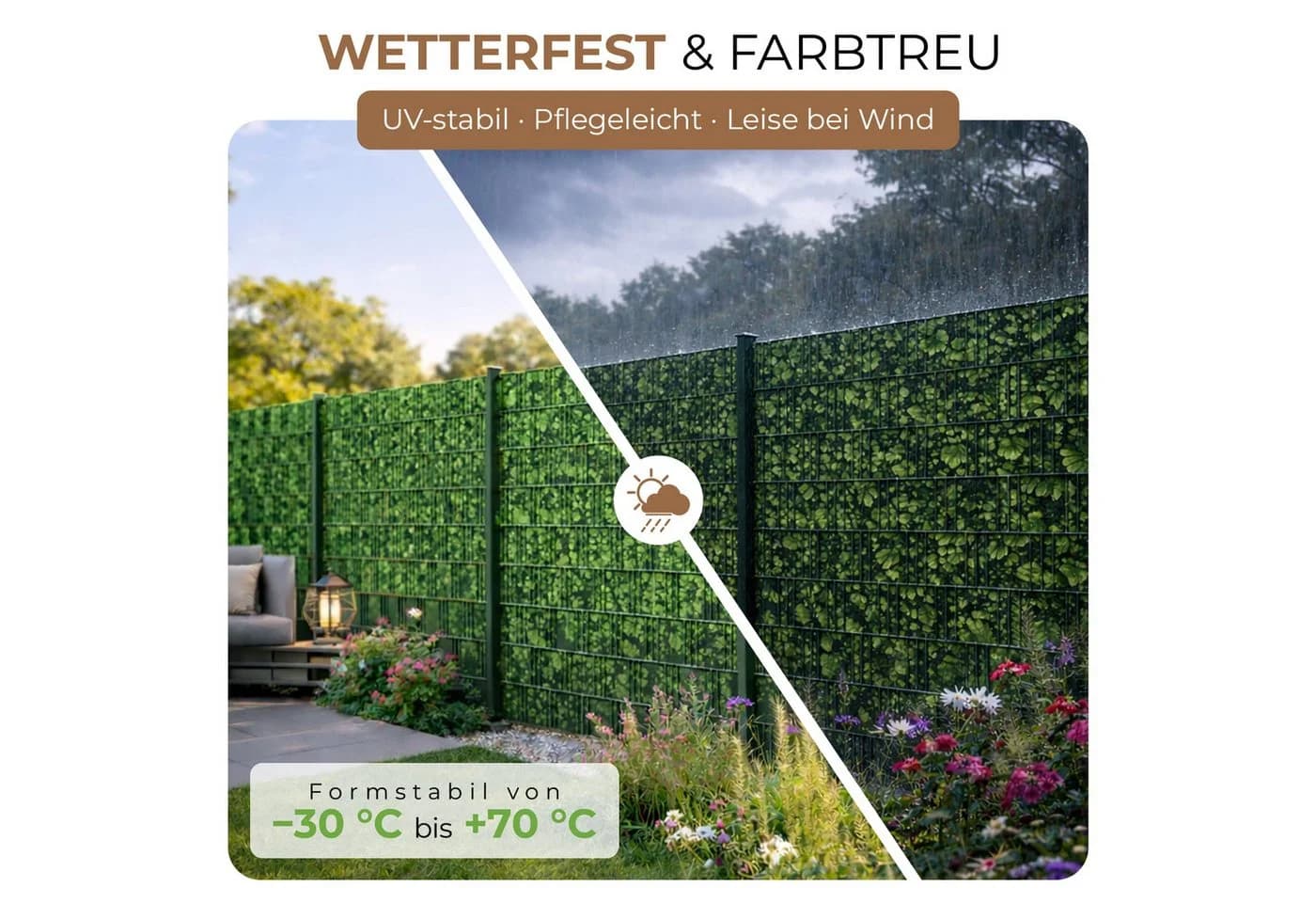 BooGardi Sichtschutzstreifen PVC Grau 4 Rollen 19x35m - Bild 3