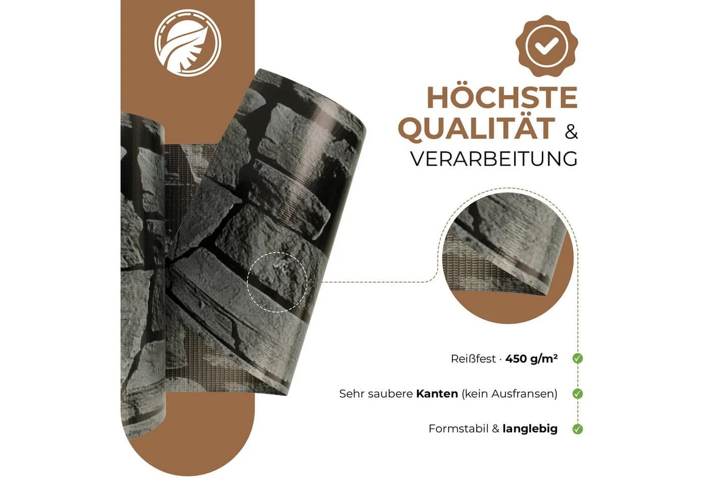 BooGardi Sichtschutzstreifen PVC Grau 4 Rollen 19x35m - Bild 4