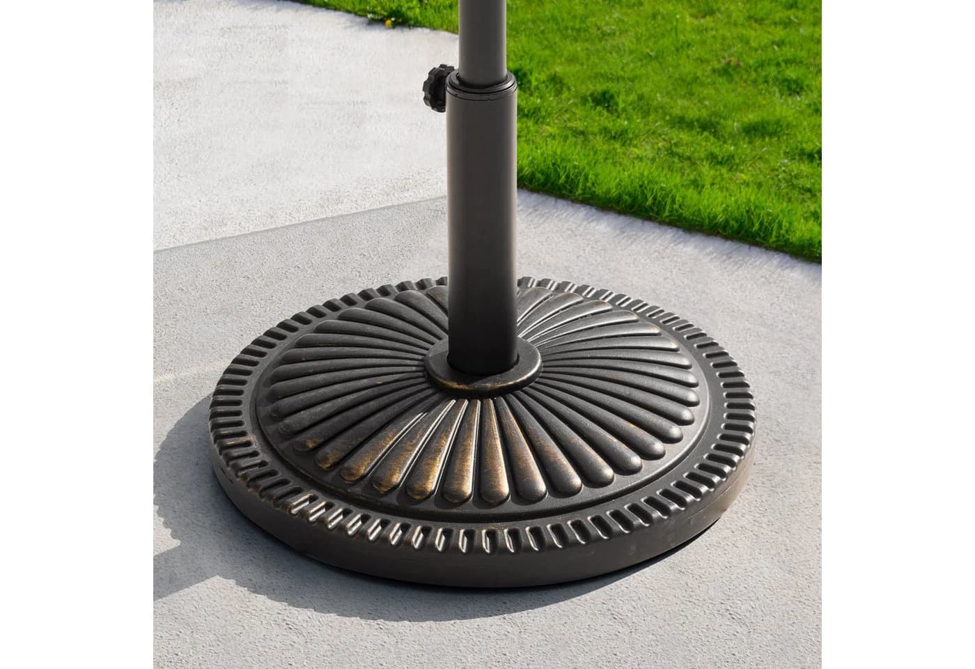 Avestar Betonschirmständer 15 kg Schwarz mit Goldkante - Bild 3