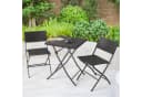 Avestar Balkonset 3-tlg. Bistroset Schwarz Klappbar PP-Rattan Bild 3