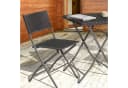 Avestar Balkonset 3-tlg. Bistroset Schwarz Klappbar PP-Rattan Bild 5