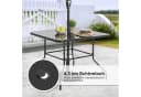 Avestar Gartentisch Outdoor Esstisch Schwarz Gehärtetes Glas Bild 5