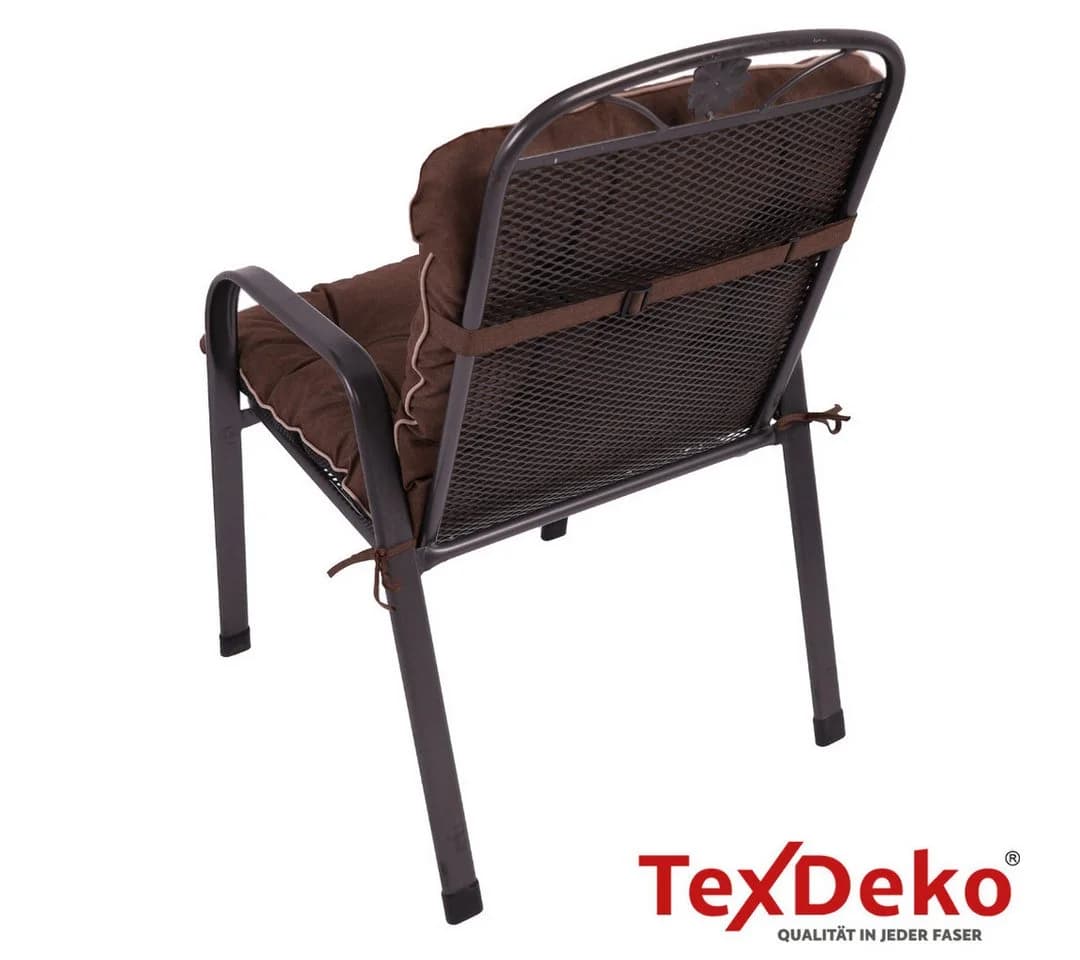 TexDeko Sitzauflage Gartenstuhl Braun UV-beständig - Bild 3