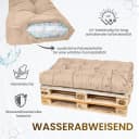 TexDeko Garden Palettenkissen-Set 3-teilig Braun Wasserabweisend Gesteppt Bild 5