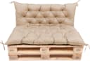 TexDeko Palettenkissen mit Rückenlehne Beige 120x60x50cm Bild 2