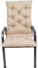 TexDeko Hochlehnerauflage Gartenstuhl beige wasserabweisend Bild 3