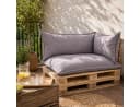 TexDeko Palettenkissen-Set Grau Cord wasserabweisend Bild 1