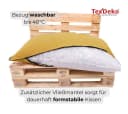 TexDeko Palettenkissen-Set 2-tlg. Cord wasserabweisend Gelb Bild 5