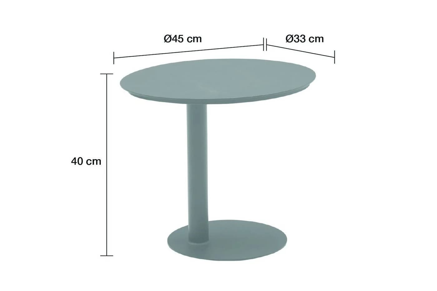 dasmöbelwerk Gartentisch Madison Oval Anthrazit Aluminium