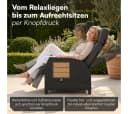 STEELSØN Gartensessel Caelum mit Liegefunktion & Ausklapptisch Schwarz Bild 1