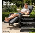 STEELSØN Gartensessel Caelum mit Liegefunktion & Ausklapptisch Schwarz Bild 5