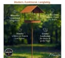 Maxito Vogelhaus mit Ständer wetterfest Metall rustikal Bild 1