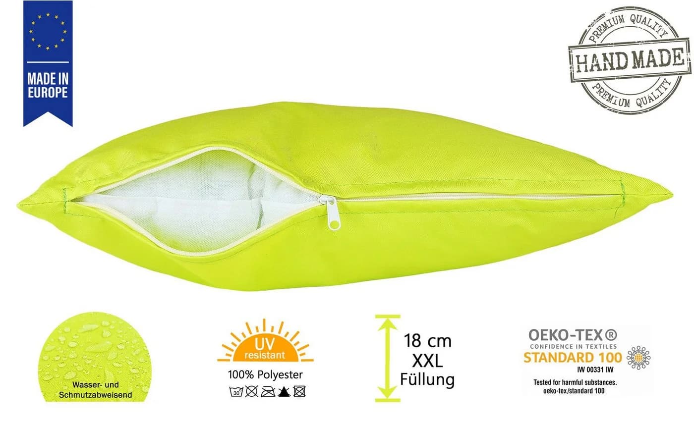 JACK Dekokissen 40x40cm Outdoor Lounge Kissen Grün Wasserabweisend - Bild 5