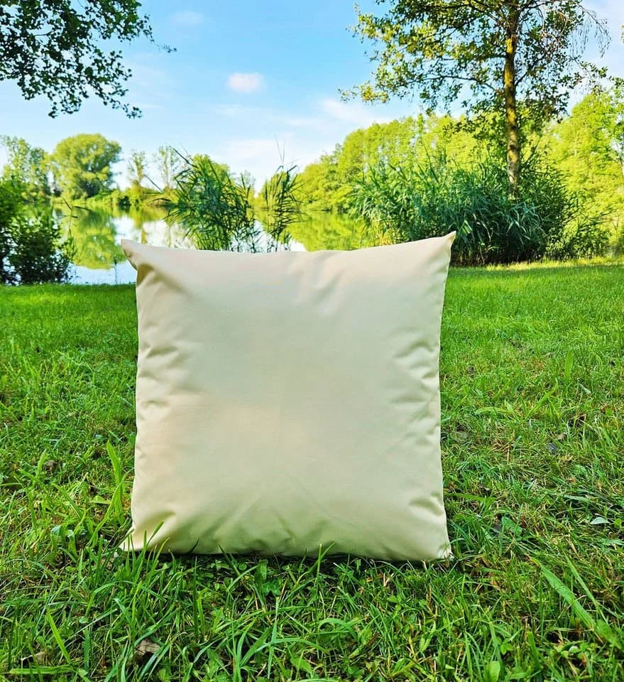 JACK Dekokissen 60x60cm Outdoor Lounge Kissen Beige mit XXL Füllung