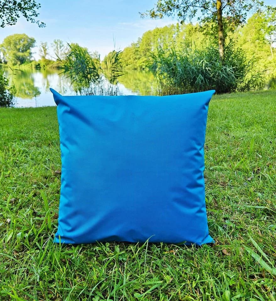 JACK Dekokissen 60x60cm Outdoor Lounge Kissen Meerblau mit XXL Füllung