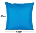 JACK Dekokissen 60x60cm Outdoor Lounge Kissen Meerblau mit XXL Füllung Bild 4