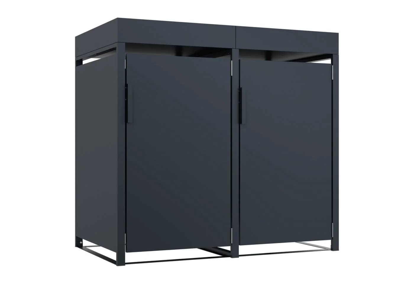 GARLIVO Mülltonnenbox Blaustern 2er 240L mit Pflanzdach