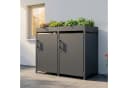 GARLIVO Mülltonnenbox Blaustern 2er 240L mit Pflanzdach Bild 2