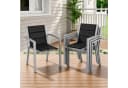 HOMALL Gartenstuhl Stapelbar Aluminium Grau Texilene Bild 2